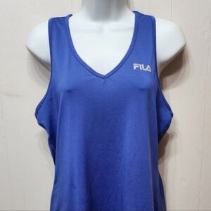 Fila Tank Top Medium Large‎ Blue Casual Athletic Summer Sleeveless C246